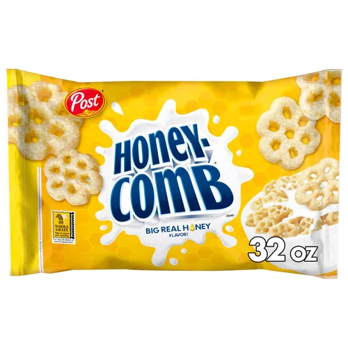 Vista 13 de Post Honeycomb - Cereal para el desayuno, sabor a miel grande, caja de 10 onzas