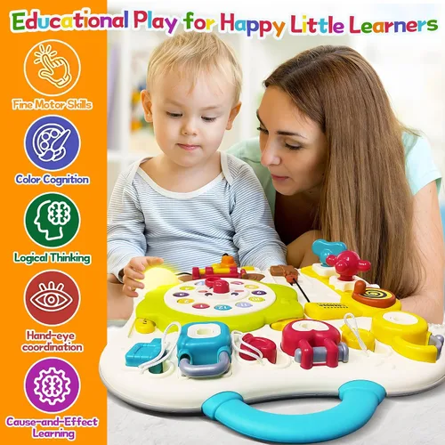 Vista 2 de Montessori - Tabla de actividades sensoriales para bebés de 1 a 3 años