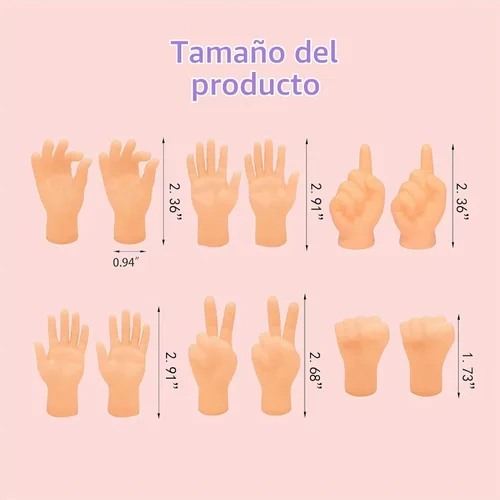 Vista 6 de Manos pequeñas, divertidas marionetas de dedo medio a granel, regalos de Manos de estilo mixto