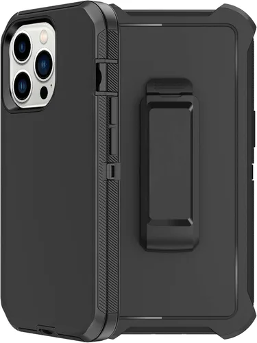 Vista 8 de Funda para iPhone 11 Pro Max con funda de clip para cinturón, 2 protectores de pantalla, protección contra caídas de grado militar, cuerpo completo