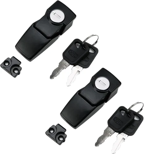 Vista 6 de MY MIRONEY 4 Piezas Abrazaderas de Palanca con Pestillo con Resorte de Acero Inoxidable Pestillos de Cierre Negro con Tornillos para Cajas