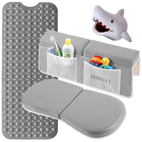 Vista 7 de Almohadilla de descanso para rodillas y codos para padres de baño pequeños, almohadilla extra gruesa para niños