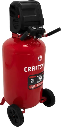 Vista 3 de CRAFTSMAN Compresor de aire de 33 galones, 175 PSI máximo, compresor de aire portátil, compresor de aire vertical para uso pesado, ideal