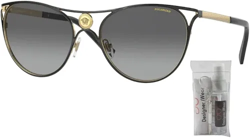 Vista 2 de Versace VE2237 Cat Eye Sunglasses for Women BUNDLE With Designer iWear Complimentary Eyewear Kit