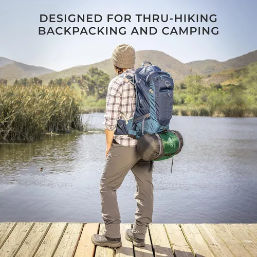 Vista 5 de Hyke & Byke Katahdin 32 F - Saco de dormir para senderismo y mochilero – 4 estaciones, 625FP ultraligero – Resistente al agua – Gris carbón – Corto