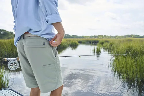 Vista 4 de HUK Pantalones cortos A1A para hombre Pantalones cortos de pesca de rendimiento de secado rápido