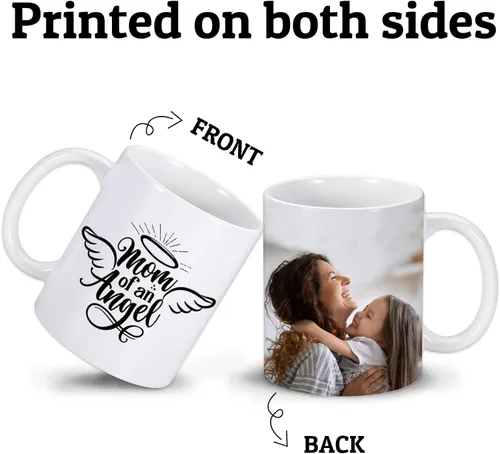 Vista 3 de Taza personalizada, taza de café personalizada con logotipo de texto fotográfico, taza de té de cerámica personalizada, taza de café personalizada