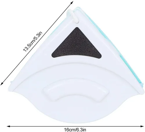 Vista 2 de Fdit Limpiador de ventanas de doble cara, herramienta de limpiaparabrisas de vidrio magnético con cuerda anticaída, para 0.197-0.472 in Thinkness