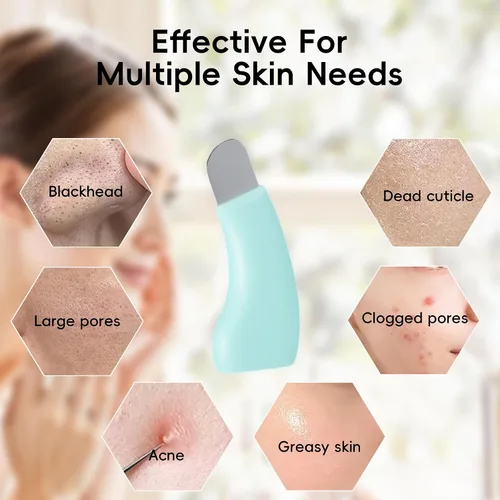 Vista 3 de Herramienta removedor de puntos negros de silicona para cara, masajeador facial reutilizable para puntos negros, limpiador profesional de poros