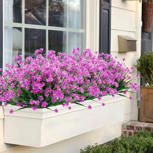 Vista 5 de Plantas y flores artificiales para exteriores, resistentes a los rayos UV