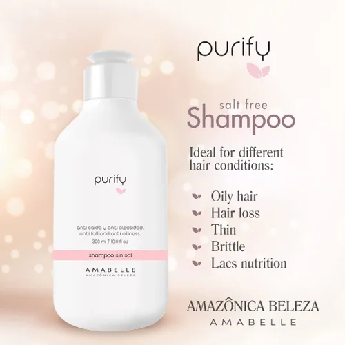 Vista 2 de Champú purificador, anti-pérdida de cabello y control del cabello graso, revitaliza el adelgazamiento del cabello y mejora el volumen, la fuerza