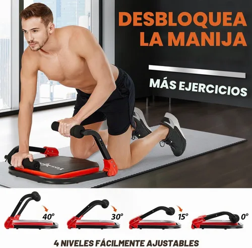 Vista 7 de Yes4All Máquina de Abdominales para Cuerpo Total y Core Abdominal, Sentadillas Bloqueables con Mango Ergonómico de Espuma y 2 Bandas de Resistencia