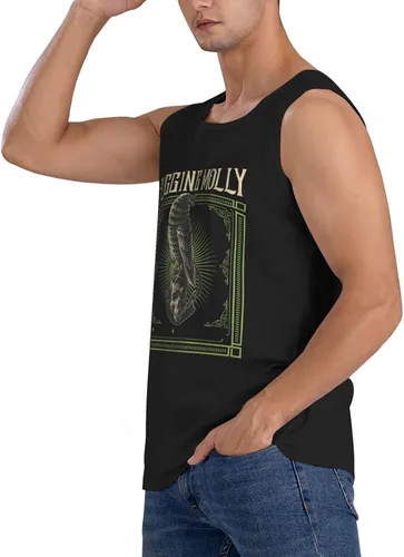 Vista 7 de SKYJUNOJN Hombre Muscle Tank Tops Camiseta Moda Festival de Música sin mangas Camiseta