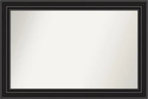 Vista 243 de Amanti Art Espejo personalizado, espejo de baño negro puente, espejo de pared o espejo de tocador de baño sobre el fregadero (26 x 26 pulgadas)