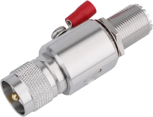 Vista 7 de Protector contra sobretensiones relámpago UHF PL-259 Socket PL259 Socket (UHF hembra) a zócalo SO239 (UHF hembra) mamparo para radio CB