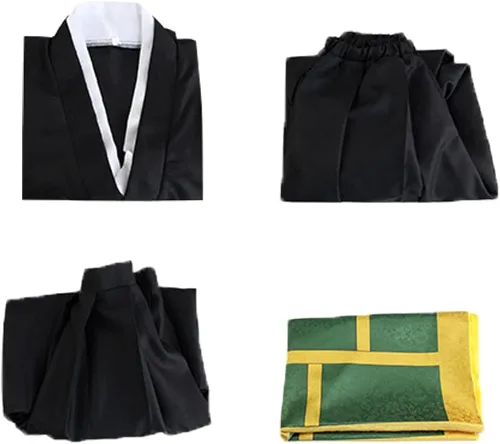 Vista 5 de Geto Suguru - Disfraz de cosplay Geto Suguru kimono para escenario, traje completo de Halloween para hombre