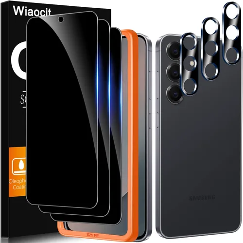 Vista 15 de Wiaocit Paquete de 3 protectores de pantalla de vidrio templado de dureza 9H y 3 protectores para lentes de cámara para Samsung Galaxy Z Fold 7