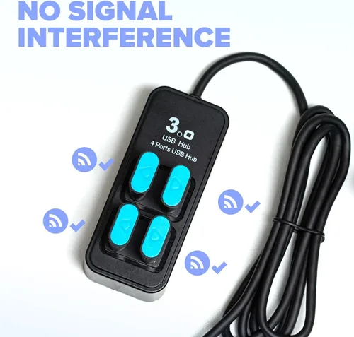 Vista 3 de Concentrador USB Rebuff Reality - Concentrador USB de 4 puertos para dongles USB Vive Tracker - Compatible con Vive Tracker 3.0, 2.0 y otros dongles