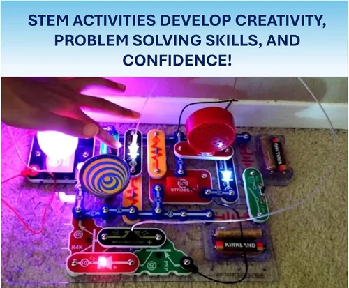 Vista 6 de Snap Circuits Kit de Exploración de Electrónica de Luz Más de 175 Emocionantes Proyectos STEM Manual de Proyectos a Todo Color Más de 55 Luces