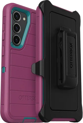 Vista 10 de OtterBox Galaxy S23 (Solo) - Funda Defender Series - Negra, Resistente y Duradera - con Protección de Puertos - Incluye Clip de Holster y Pata