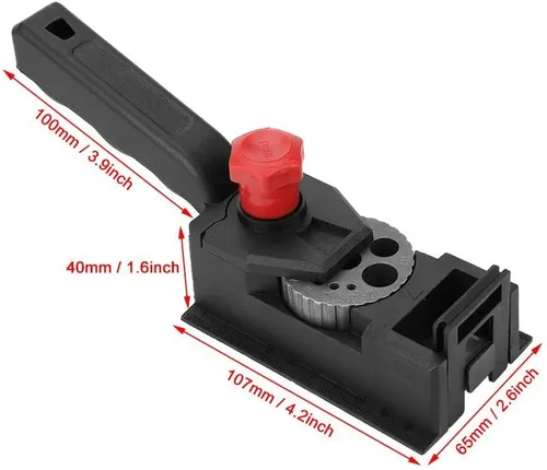 Vista 4 de Carpintería Autocentrado Dowelling Jig, 38 unids/set de mano plantilla de clavija de mano plantilla de clavijas de madera Junta de madera