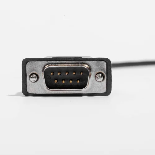 Vista 3 de DB9Pin M a DC3.0.197 in Serial RS232 Cable 6 pies DB9Pin a 0.138 in Serial Cable L= 6FT Negro