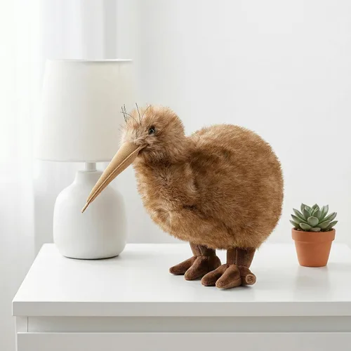 Vista 7 de Peluche realista de pájaro kiwi