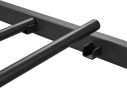 Vista 5 de Topeakmart Base de cama de metal clásico negro de 13 pulgadas con cabecero, base de colchón, plataforma de cama, base de cama con listones
