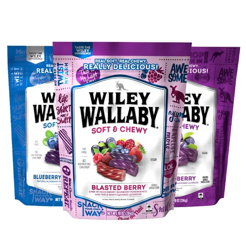 Vista 9 de Wiley Wallaby Caramelo de regaliz de bayas Blasted, suave y masticable, 10