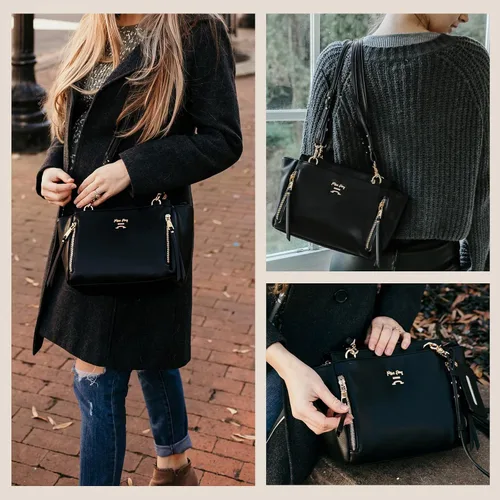 Vista 8 de miss fong Bolsa de pañales Mochila para pañales de bebé, bolsa de pañales de cuero grande Mochila y bolsa cruzada
