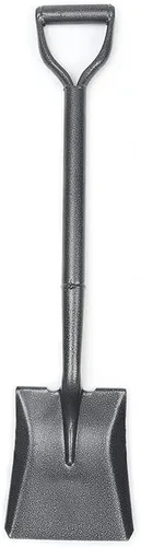 Vista 2 de 2 piezas de mango mini pala con palas para excavar – Pala de punta cuadrada de metal – pala recta de acero (wh000007)