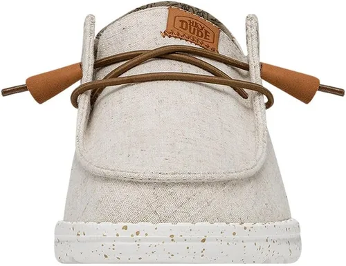 Vista 7 de Hey Dude Wendy - Zapatos de lona lavada para mujer Mocasines con cordones para mujer cómodos y ligeros