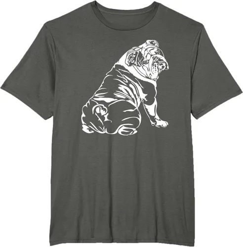 Vista 5 de Gracioso Bulldog Inglés playera perro Hund playera regalo, Azul (Heather blue)
