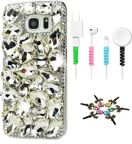 Vista 12 de Bling Case SSSGCDwCPSeries-24 - Funda con diseño 3D hecho a mano, 100 + cristales brillantes
