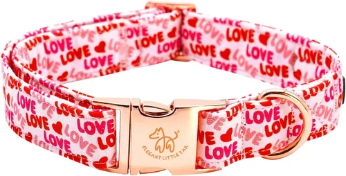 Vista 9 de Elegant little tail Collar para perro de Pascua, collar de perro con estampado de huevos de conejo, collar para mascotas, collar rosa para perros