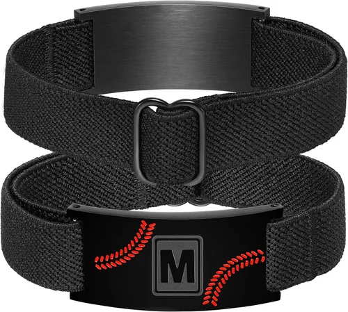 Vista 42 de Regalos de béisbol para niños y hombres, entrenador, equipo, niños, jugador, inicial, con letra A-Z, pulseras de béisbol, regalos de fiesta