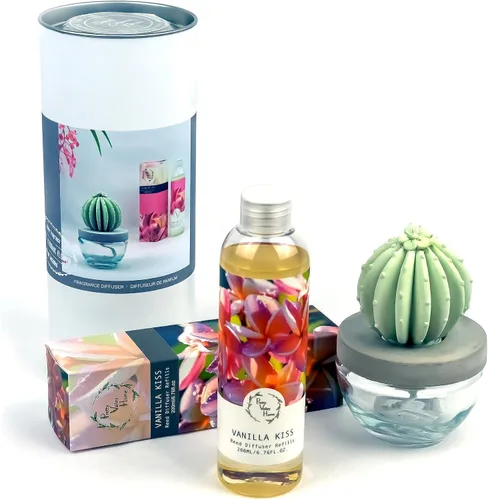 Vista 10 de Barril Cactus Cerámica Difusor de Fragancia Combo 6.8 fl oz Hermoso