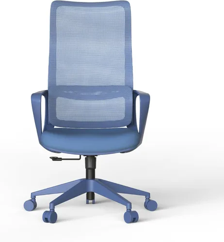 Vista 4 de Modern Executive Office Chair with Adjustable Height Lumbar Support 3D Armrests Ergonomic Curved Back Swivel Base Conference Room Task Chair