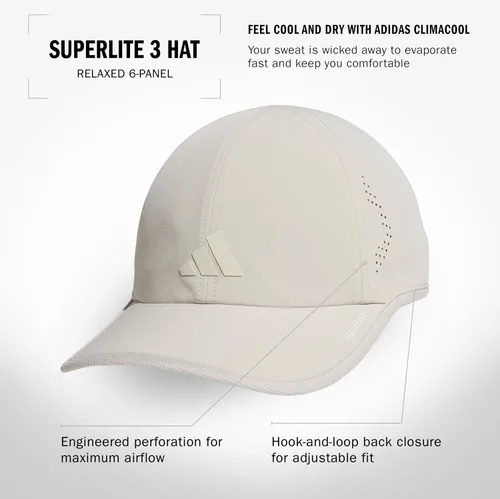 Vista 76 de Adidas Superlite - Gorra deportiva ajustable de ajuste relajado para entrenamiento