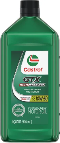 Vista 2 de Castrol GTX High Mileage 10W-30 - Aceite sintético para motor, 1 cuarto de galón, paquete de 6