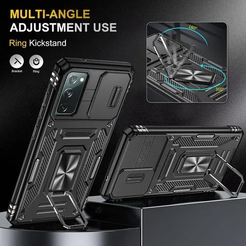 Vista 4 de Asuwish Funda de teléfono para Samsung Galaxy S20 Glaxay S 20 5G UW de 6.2 pulgadas con protector de pantalla de vidrio templado y cubierta