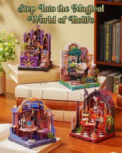 Vista 8 de Rolife Kit de casa de muñecas en miniatura para estudiar la naturaleza Taller de Pociones