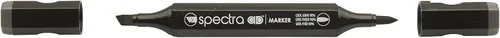 Vista 12 de AD Marker Chartpak Spectra, Tri-Nib y cepillo de doble punta, blanco antiguo, 1 cada uno (S092AD)