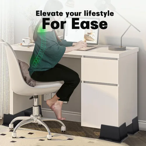 Vista 50 de ANNKUT Elevadores de cama de 2 pulgadas, resistentes, elevadores de sofá de gran tamaño, elevadores de muebles extra anchos para sofá, mesa