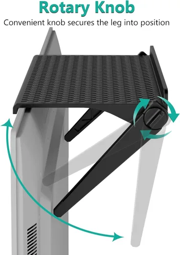 Vista 3 de WALI Soporte universal para barra de sonido, 2 piezas sin taladrar estante Negro