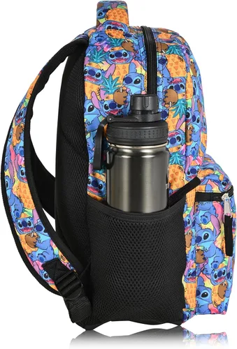 Vista 5 de Disney Mochila Lilo and Stitch Niñas Niños Adolescentes y Adultos Producto oficial Azul claro talla única Mochilas tradicionales