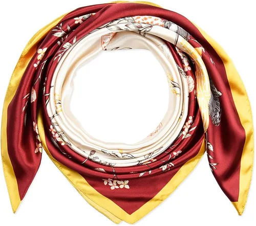 Vista 66 de corciova - Bufanda cuadrada grande para mujer, diadema sedosa para cabello rizado, lazo para dormir por la noche, bandana a la moda, 35 x 35