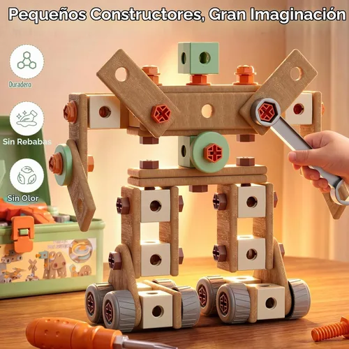 Vista 7 de CUTE STONE Juego de herramientas para niños 158PCS con taladro de juguete