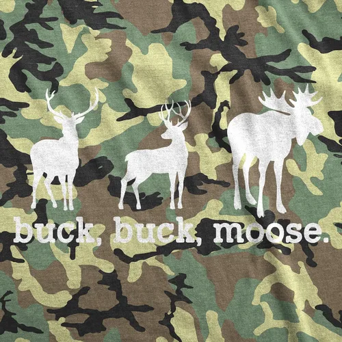 Vista 2 de Buck Buck Moose - Camiseta de camuflaje divertida para chicos de caza de ciervos