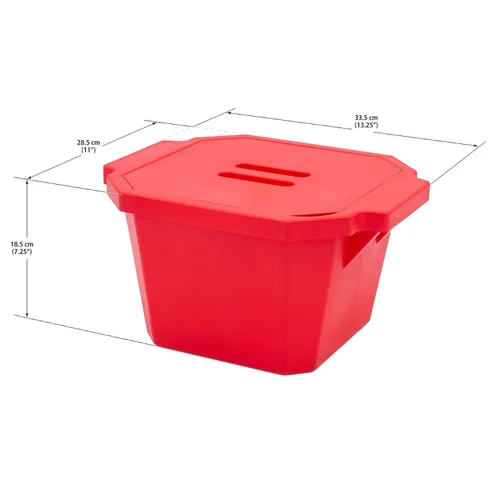 Vista 2 de SP Bel-Art Magic Touch 2 Cubo de hielo rojo de alto rendimiento; 4.0 litros, con tapa (M16807-4003) - El diseño del artículo puede variar